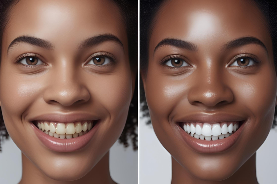 Before and after teeth whitening - Prevent Tooth Stains After Whitening